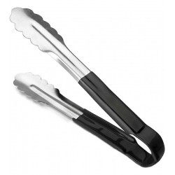 Pegador 24cm Multiuso Inox Cabo Preto Zahav